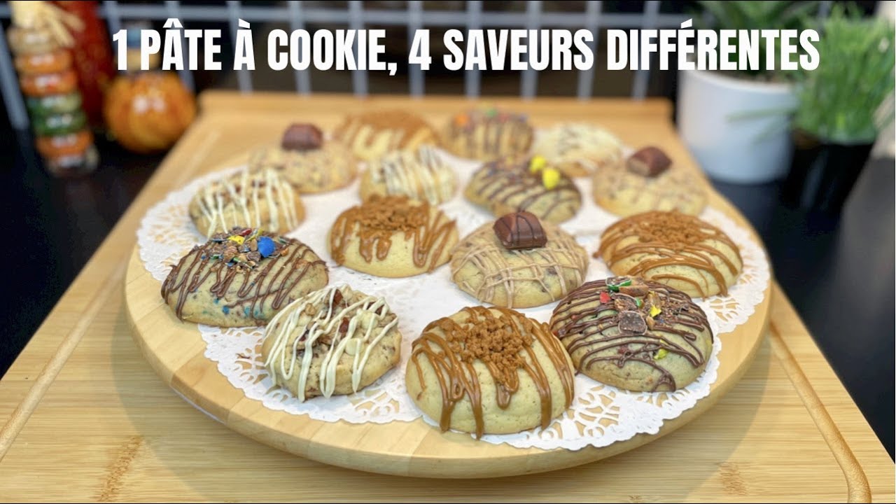 1 PÂTE, 4 SAVEURS DE COOKIE ULTRA GOURMAND COEUR NUTELLA / SPÉCULOS / BUENO / CHOCOLAT BLANC PÉCAN🍪