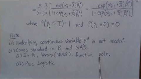 Ordinal Logistic Regression (Proportional Odds Model)