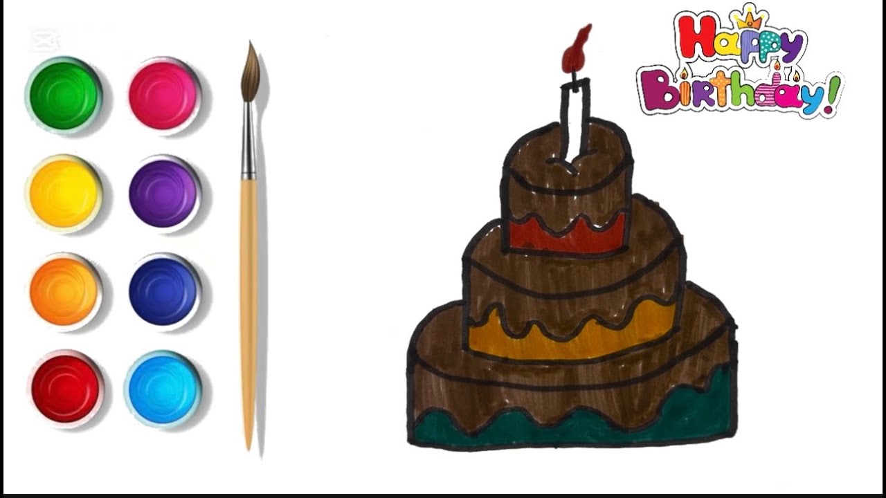 how to draw a cake 