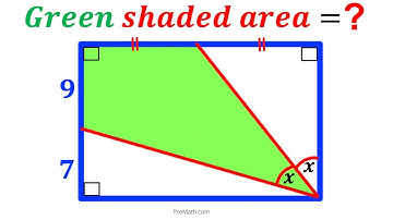 Can you find the Green shaded region area? | (Rectangle) | #math #maths | #geometry