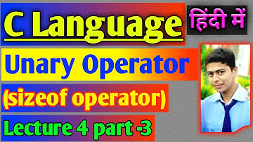 Size of operator in c ||size of operator in c programming.