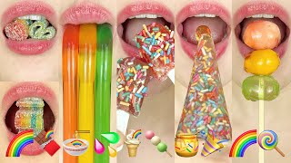 Asmr Rainbow Emoji Food 무지개 이모지 먹방 Eating Sounds