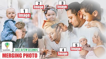 How to Combine Multiple Photo in One Pic Tutorial | CorelDRAW में Multiple Photo को कैसे Merge करें