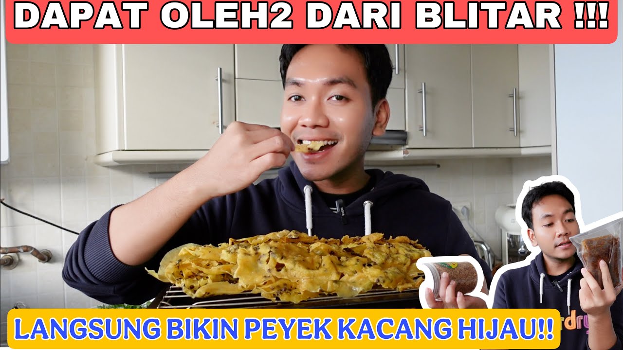 DAPAT OLEH2 DARI YU YANTI GUIXE DARI KAMPUNG!! LANGSUNG AKU MASAK DAN BIKIN PEYEK KACANG HIJAU!!