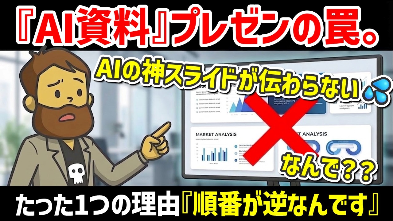 【プレゼンの本質】AI資料を使ったプレゼンはなぜ相手に刺さらないのか?話し方の問題?伝わりそうな資料が全く伝わらないたった1つの理由【話し方】