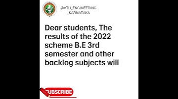 3rd and 6thsem revaluation and BACKLOG result will be release on Saturday #vtu #viral #youtubeshorts