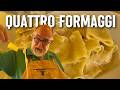 Paccheri ai 4 formaggi con burro e cipolla