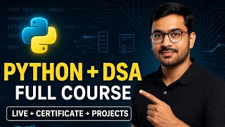 Python with DSA Full Course 🔥 | Learn Python + Data Structures & Algorithms from Scratch