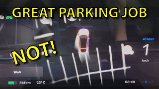 Tesla FSD challenges on my daily commute - parking gone wrong (FSD v14.2.2.6)