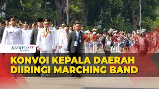 [FULL] Arak-Arakan Kepala Daerah Diiringi Marching Band IPDN dari Monas ke Istana