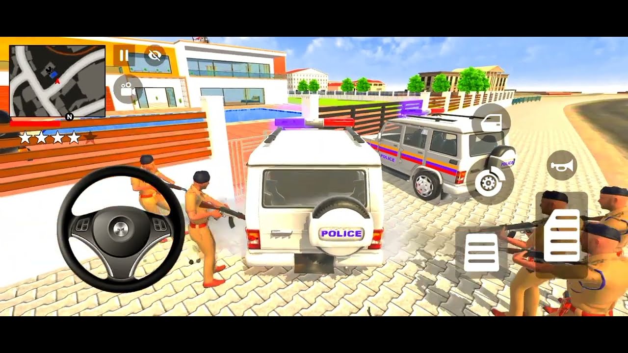 Car Bike Games: Franklin ordered an Lamborghini and drives a new Indian Police JEEP in the gam