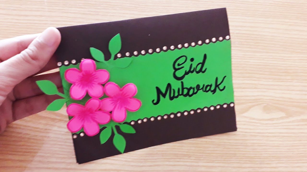 Handmade Greeting Card For Eid Eid Greeting Card Eid Card Design 2020 Easy Youtube