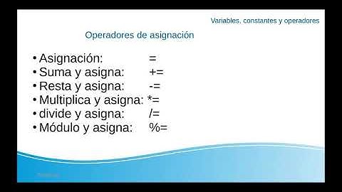 1.3. Variables, constantes y operadores