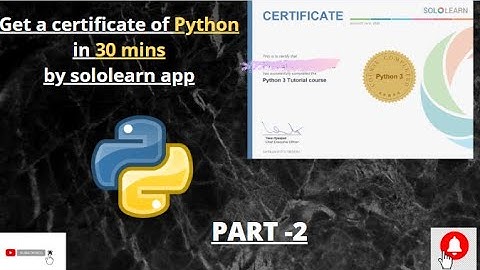sololearn python 3 tutorial full course  & answers (Part -2 )  #solutionbank