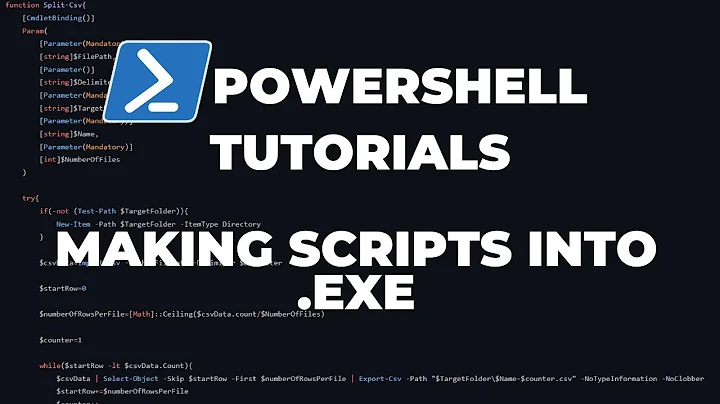 PowerShell Tutorials : Making your scripts into .exe (executables)