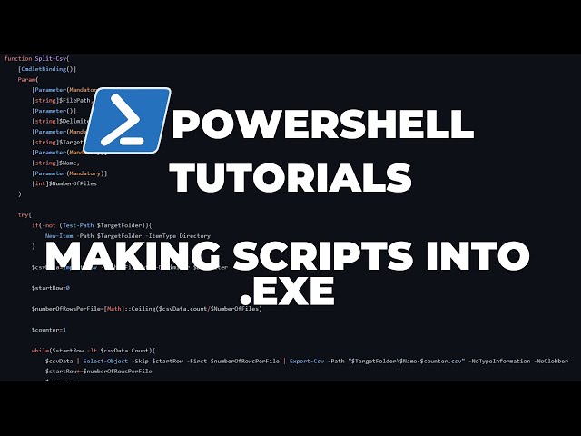 How To Convert a PowerShell Script into an EXE File 