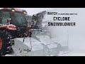 Inverted Galvanized Cyclone Snowblower - Kioti NX 5510 Cab Tractor Walkthru