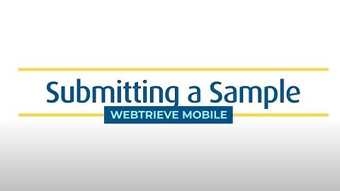 ALS Webtrieve Mobile App - Sample Entry