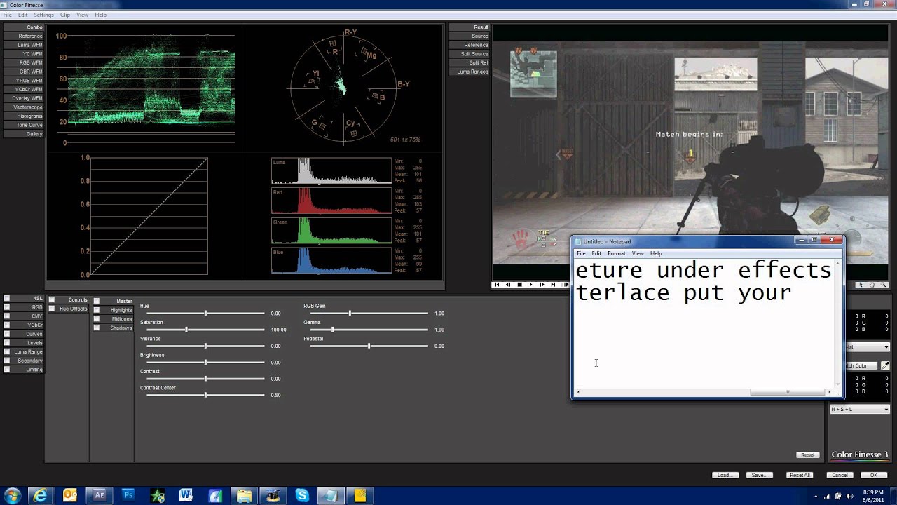 Amazing CoD Color Correction Tutorial in After Effects CS5 (Read Description)
