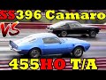 WHICH IS FASTER ! - SS396 Camaro or 455 HO Trans AM - Drag Race - RoadTestTV