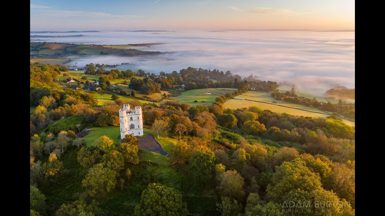 Castles of Devon - Mindfulness Drone Landscape Photography  of castles and historical sites of Devon