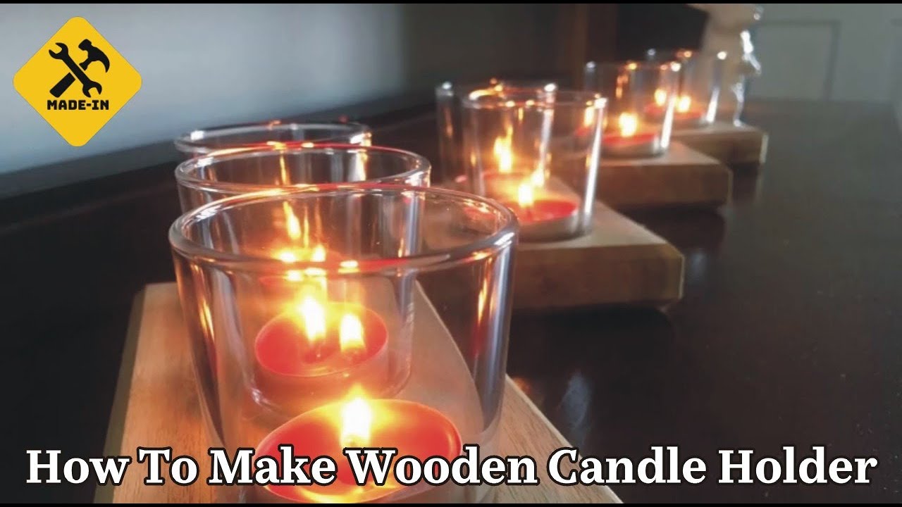 DIY How To Make Wooden Candle Holder Woodworking Skill YouTube