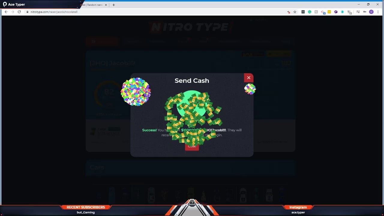 Cash Giveaways + Racing With Subs LIVE On Nitro Type! - Ace Typer