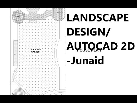 लैंडस्केप डिजाइन | पिछवाड़े उद्यान डिजाइन | ऑटोकैड 2डी