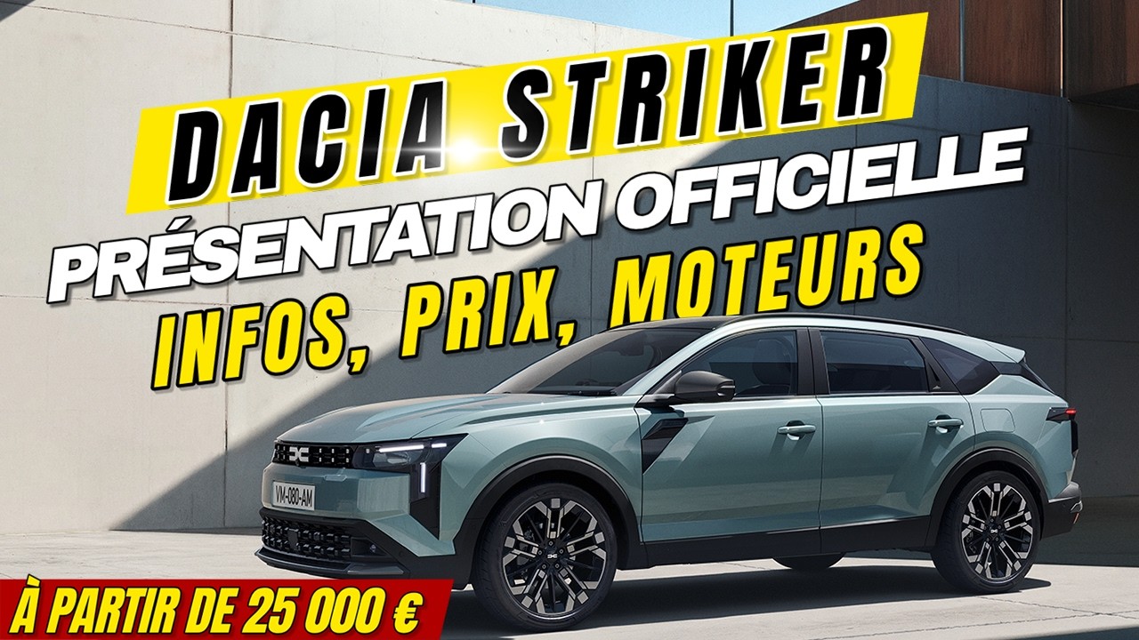 Nouveau Dacia Striker : à partir de 25 000 €, GPL, hybride et 4x4 au programme.