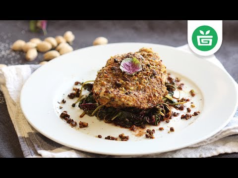 PALEO || Pistachio Crusted Chicken with Braised Amaranth