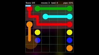 Flow Free, Classic, Easy 6x6 # 09 | Colours | Satisfyingly | Colour Match | Mind Game | Puzzle Game screenshot 2