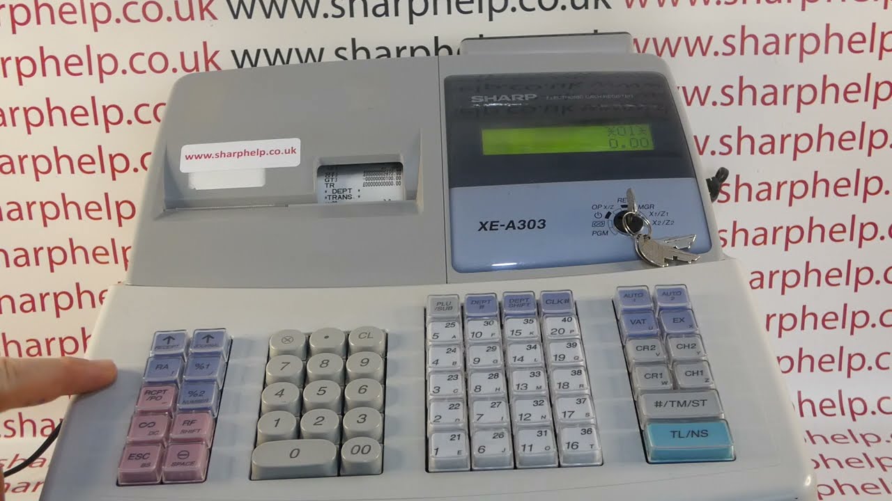How To Enter Cash Float Into Till Drawer Sharp XEA303 / XEA406 / XEA40S