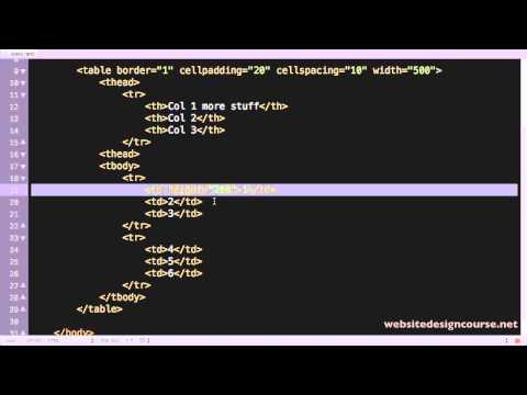 13 HTML Tables Attributes