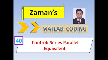 MATLAB: Control: Series Parallel Equivalent