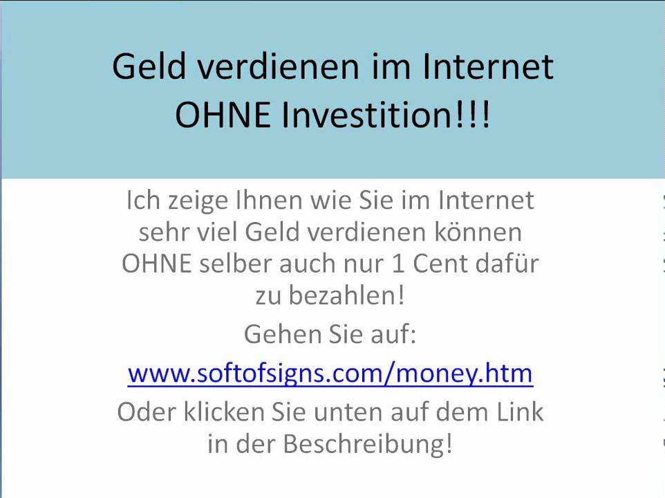 Geld Verdienen Ohne Investition Geld Verdienen Ohne Investition