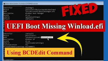 UEFI Boot Missing Winload.efi Using BCDEdit Command in Windows 11/10 [Fixed] #gpt #uefi #efi