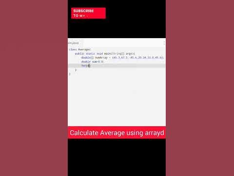 Calculate Average using arrays #java #project #shorts - YouTube