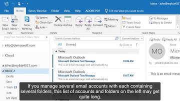 Outlook 2016 Favorite Folders