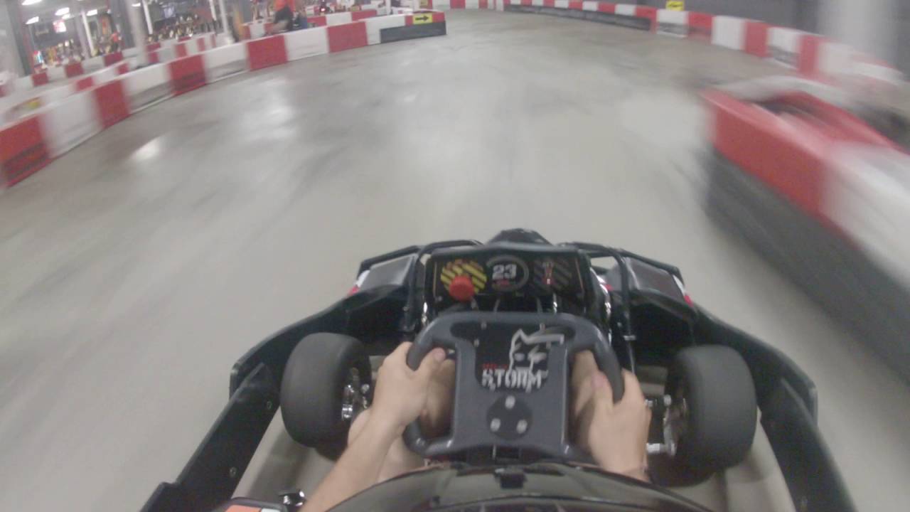 fun at high voltage indoor karting medina, ohio (helmet go pro) YouTube