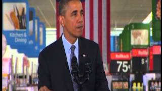 Raw Video   President Obama at Mountain View Wal Mart