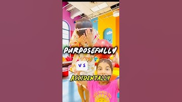 Accidentally vs Purposefully Aarvi & Lily Learn While Playing Catch #funnyenglish #shorts #english