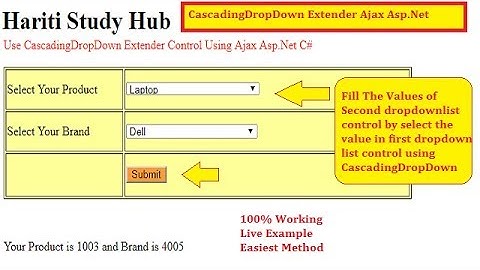 Use Cascading DropDown Control in Asp.Net Website with Ajax C# | Hindi | Free Learning Online Class
