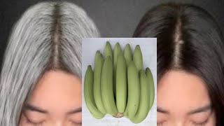 White Hair Dye Naturally With Banana | White hair to black hair in 3 minutes | Gray hair dye