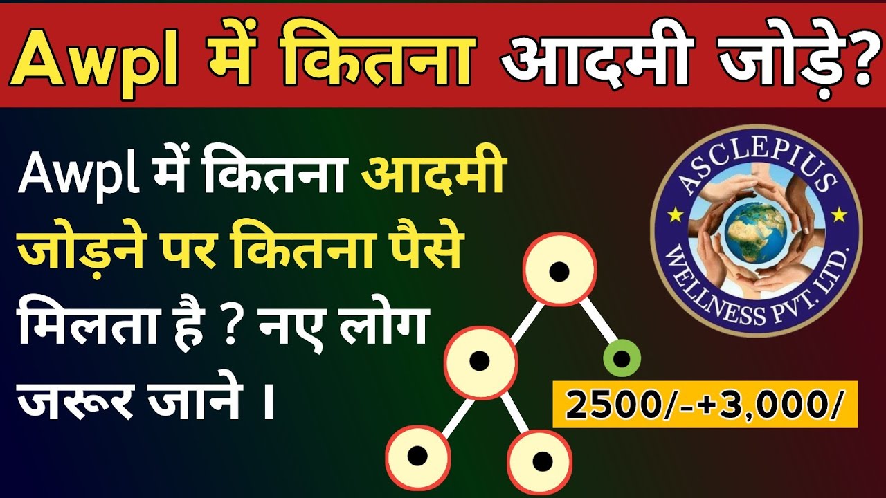 Awpl पर कितना आदमी जोड़ने पर कितना रुपया आता है? Awpl Wellness ...