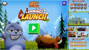 Lemmings Launch Full Gameplay | Grizzy & The Lemmings Slingshot Game (All 20 Levels)