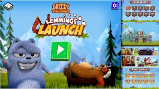 Lemmings Launch Full Gameplay Grizzy & The Lemmings Slingshot Game All 20 Levels