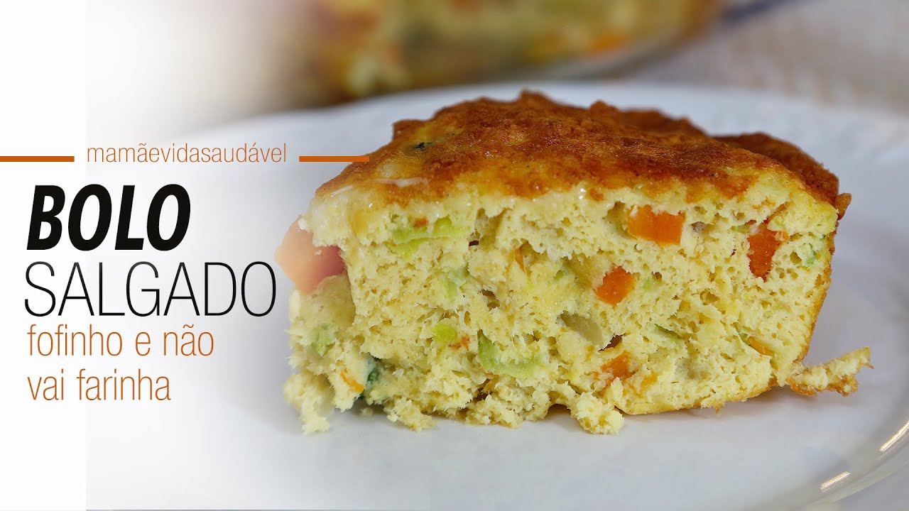 BOLO SALGADO FOFINHO E NÃO VAI FARINHA | Mamãe Vida Saudável