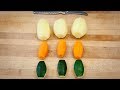 How to Turn Potatoes, Zucchini and Carrots - How to Turn Vegetables - Tourné Cut - Tourne