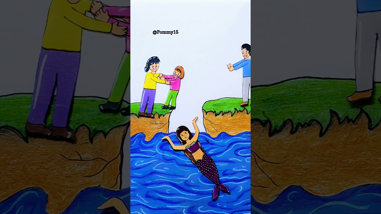Helping mermaid woman misjudged by father 😢😢 
