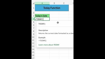 Today Function In Excel | Today Date Excel Formula #learnexcel #excelformula #exceltips #exceltricks